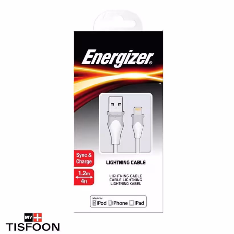 کابل انرجایزر Lightning مدل BICOLOR White