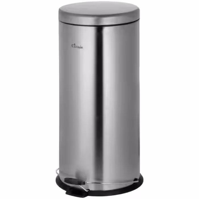 سطل زباله استیل با درب آرام بند 30 لیتری سرکوله