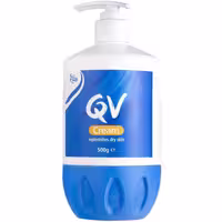 کرم مرطوب کننده کیو وی (QV) برای پوست خشک، پمپی، حجم 500 گرم