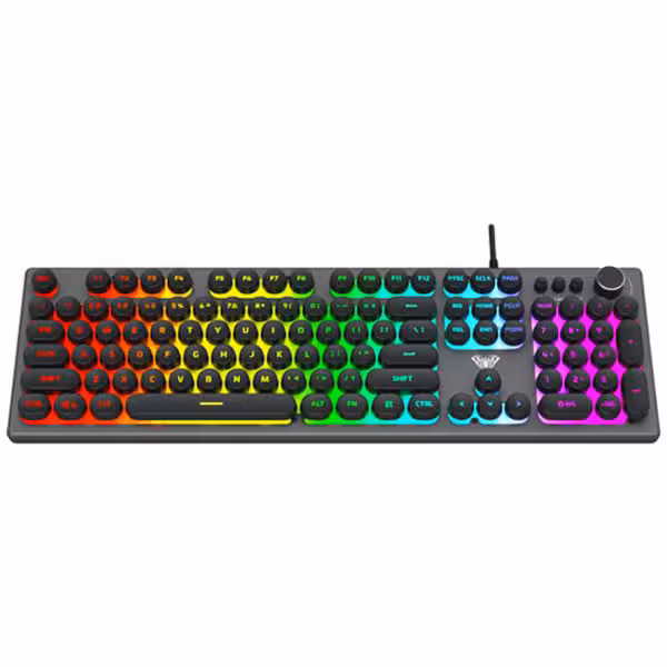 کیبورد گیمینگ آئولا مدل WIND F2028، سوییچ ممبران، Full-Size، نورپردازی LED RGB | کالا مکس