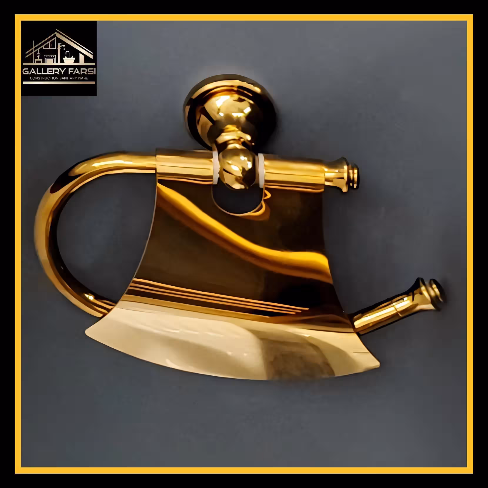 جا دستمال توالت کاوردار طلایی کد51