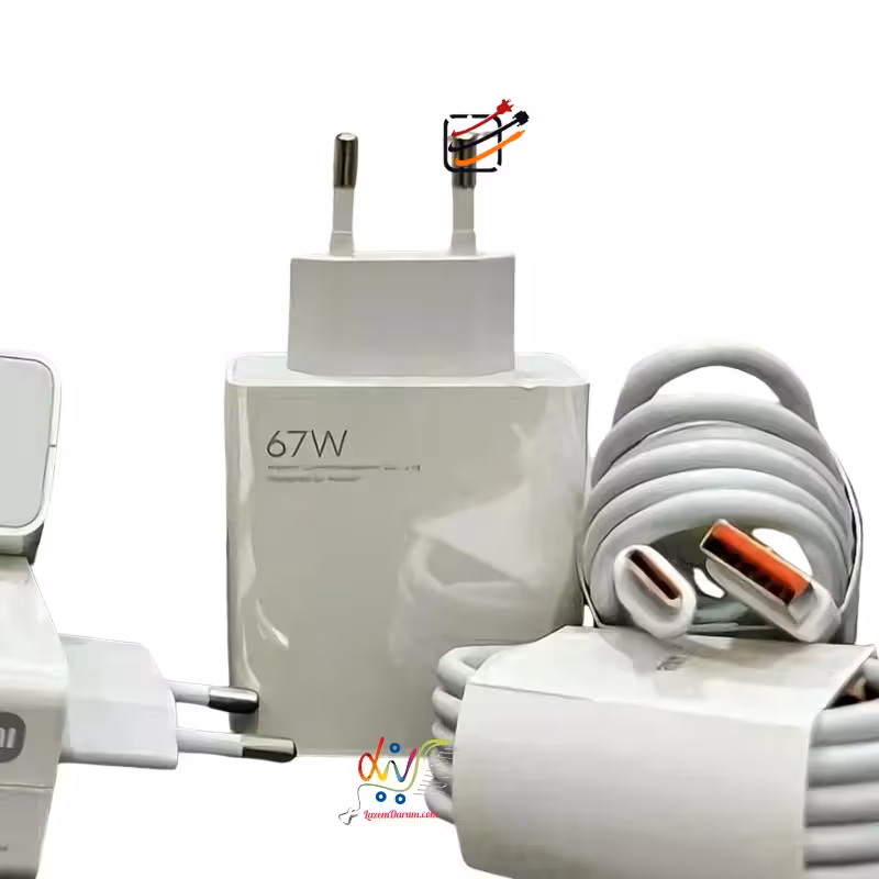 پک شارژر MI-67 Wشیائومی(همراه با کابل) دو پین