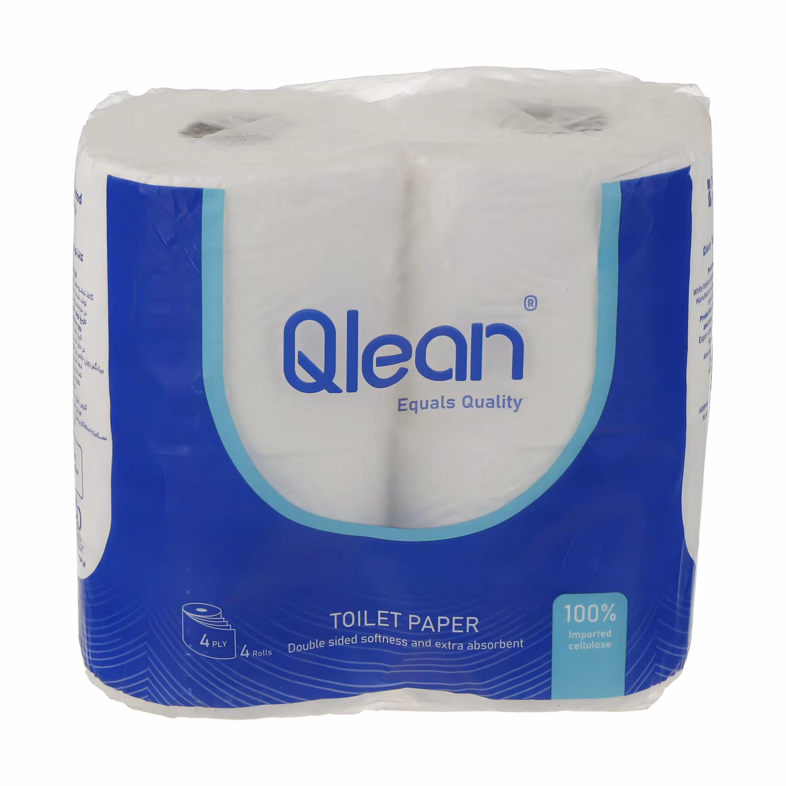 دستمال توالت کیولین مدل چهار لایه بسته 4 عددی (کارتن 12 تایی)