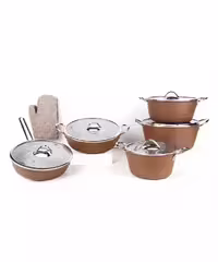 سرویس 10 پارچه ناسیکو رنگ شکلاتی