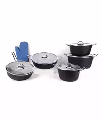 سرویس 10 پارچه ناسیکو رنگ مشکی