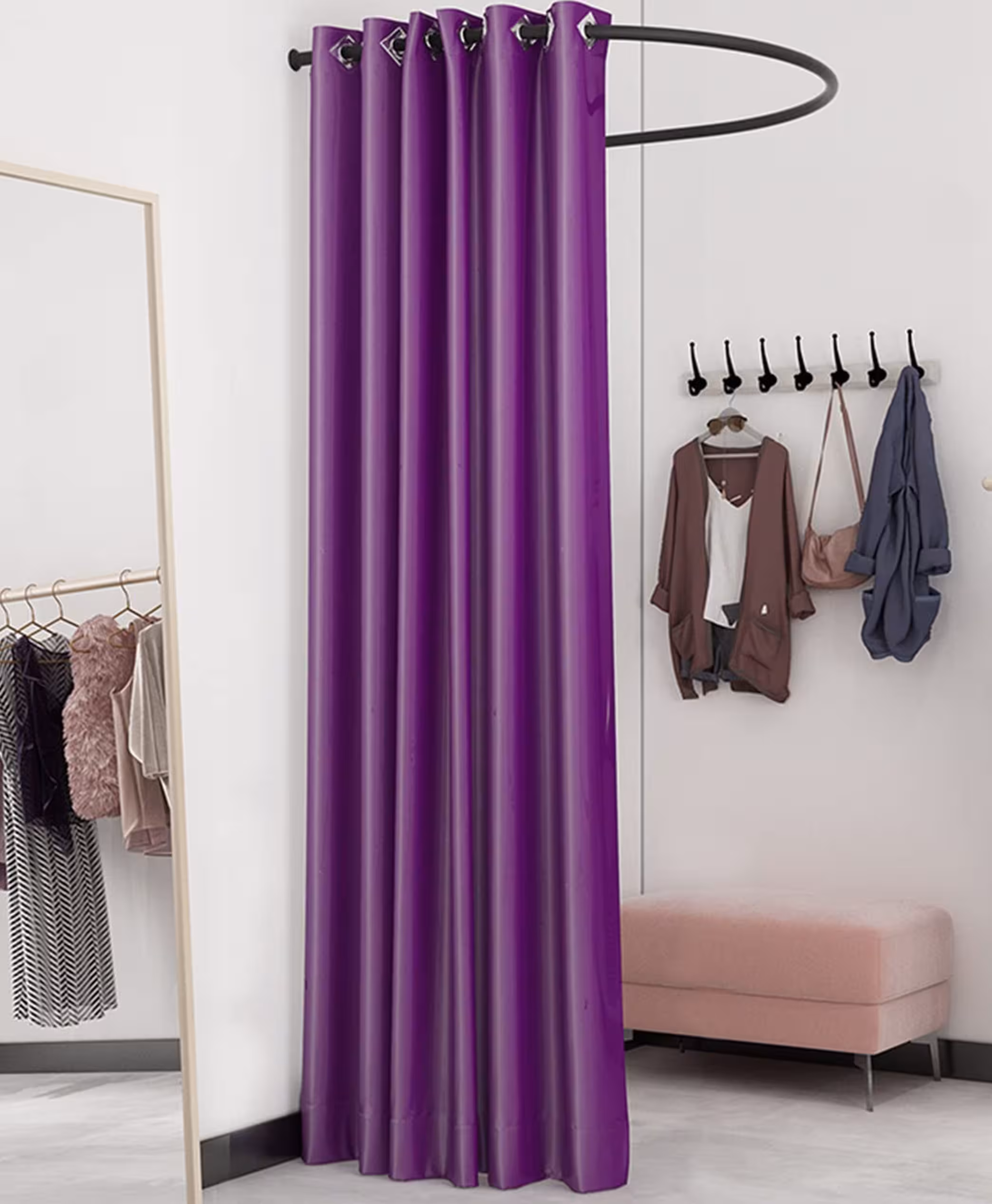 لوله اتاق پرو U همراه پرده