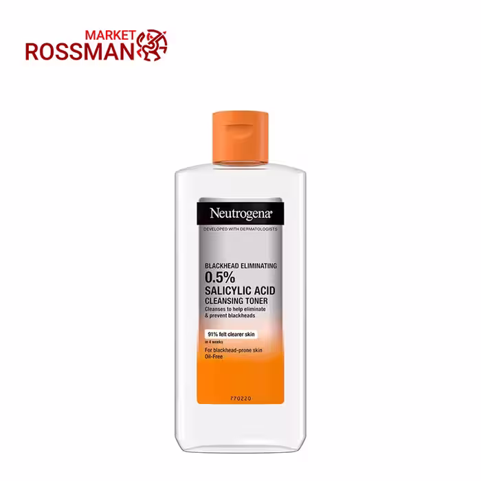 تونر پاک کننده نوتروژینا Neutrogena مدل ضد جوش سرسیاه حجم 200 میلی لیتر