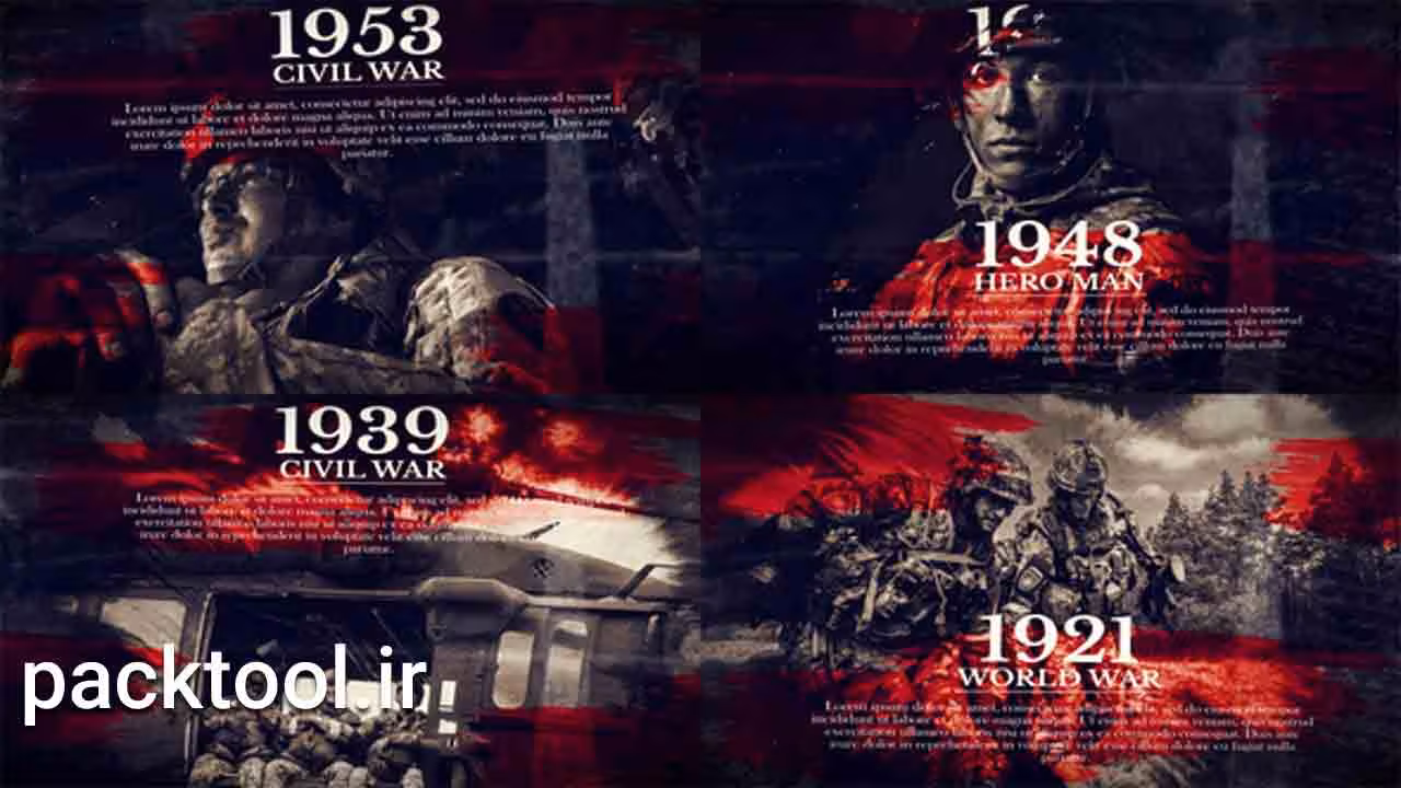 دانلود پروژه آماده پریمیر اسلایدشو تاریخی History Slideshow - پک تول