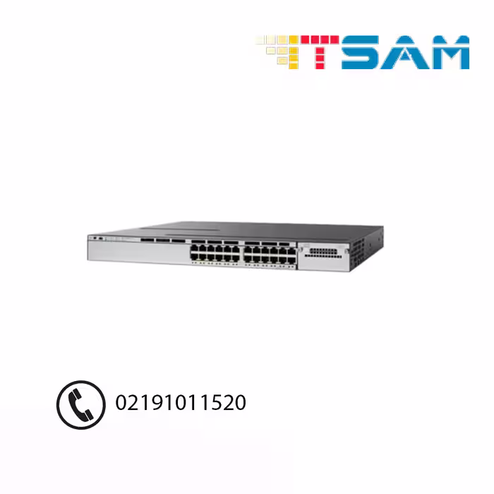 سوئیچ شبکه سیسکو 24 پورت WS-C3850-24P-S