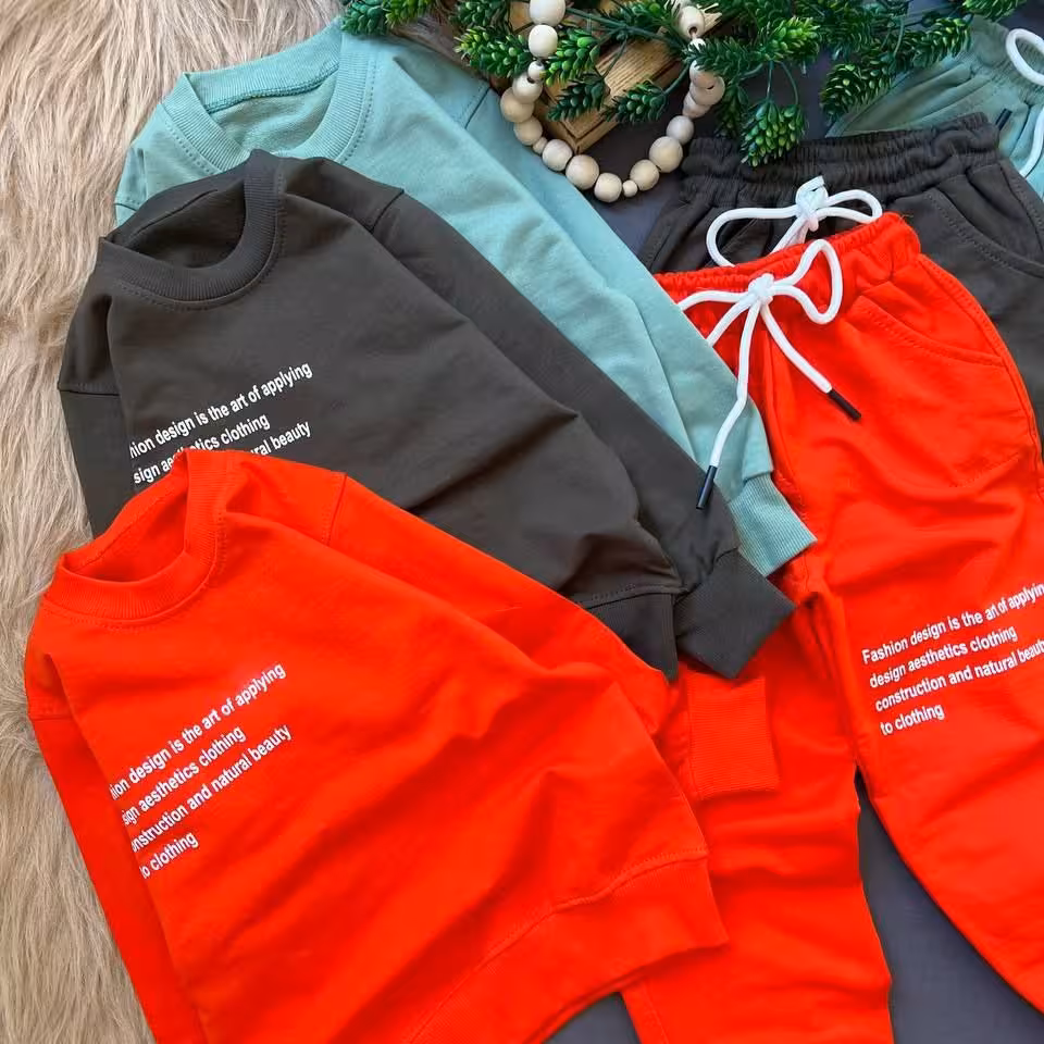  ست دو تیکه اسپرت انگلیسی مناسب دختر و پسر 