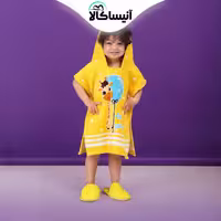 حوله تن پوش کودک پود ایران مدل پانچو زرافه
