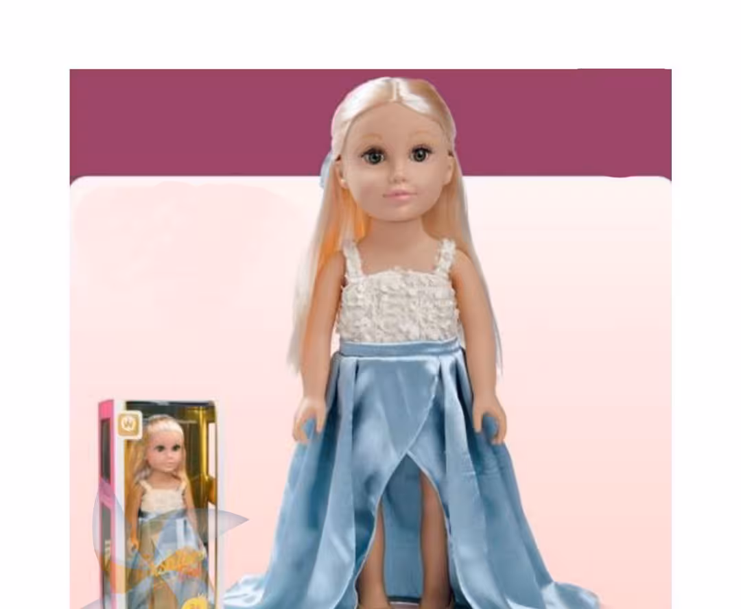 عروسک مو طلایی 50 سانتی