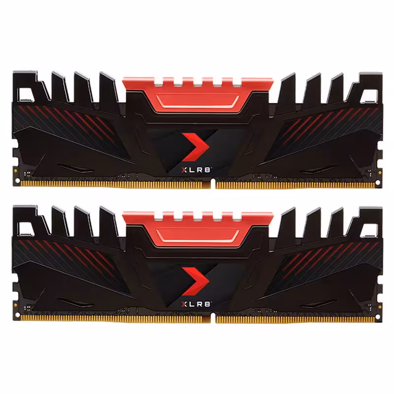 رم کامپیوتر DDR4 دوکاناله 3200 مگاهرتز CL16 پی ان وای مدل XLR8 ظرفیت 16 گیگابایت