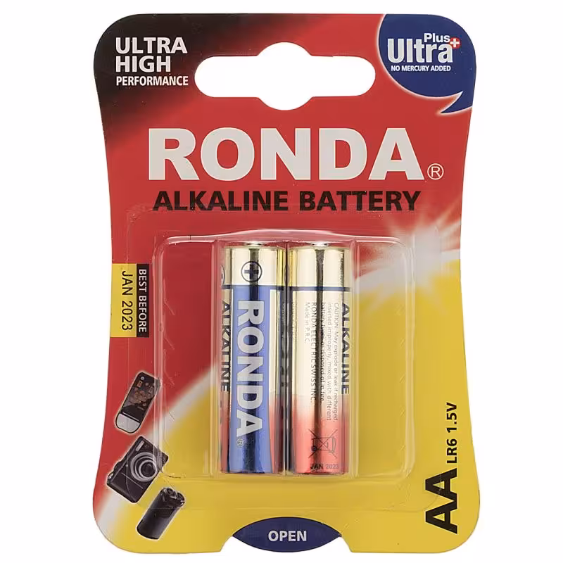 باتری قلمی روندا مدل Ultra Plus Alkaline بسته 2 عددی