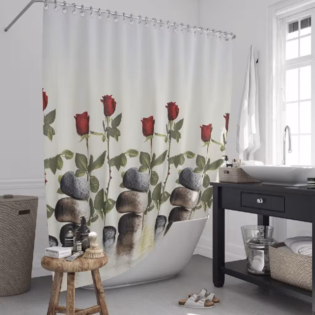 پرده حمام دلفین مدل jack-12005 سایز 180×200 سانتی متر