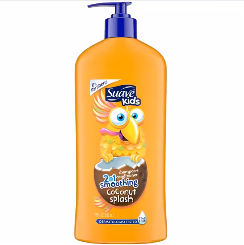 شامپو 2 در 1 کودک سواو رایحه نارگیل Suave Kids حجم 532 میلی لیتر