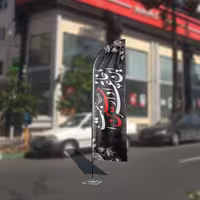 چاپ پرچم بادبانی و ساحلی با طرح دلخواه شما