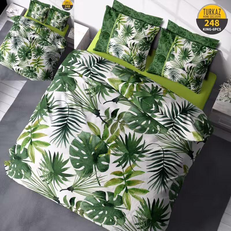 سرویس روتختی طرح تروپیکال برند Turkaz دو نفره  کد 248