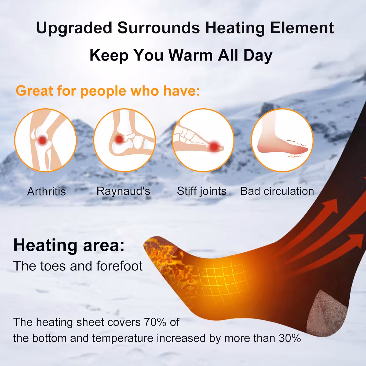 جوراب گرمایشی ورزشی