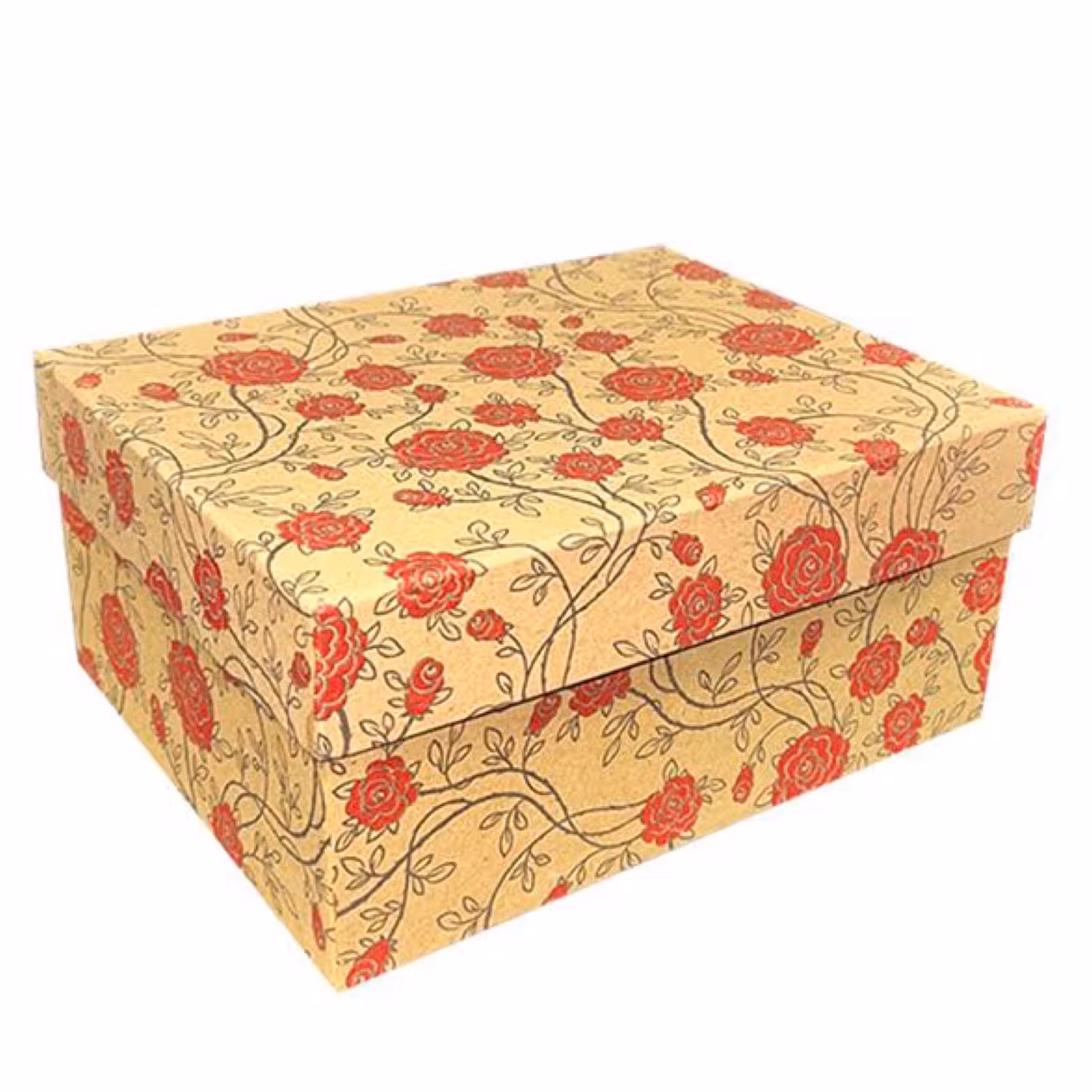جعبه هدیه و کادو مدل کرم گلدار سایز 2