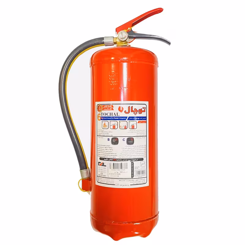کپسول آتش نشانی توچال مدل پودر و گاز وزن 6 کیلوگرم | کالا مکس