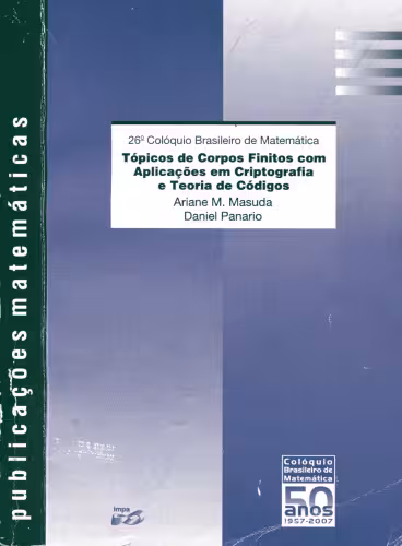 خرید و دانلود نسخه کامل کتاب Tópicos de Corpos Finitos com Aplicações em Criptografia e Teoria de Códigos