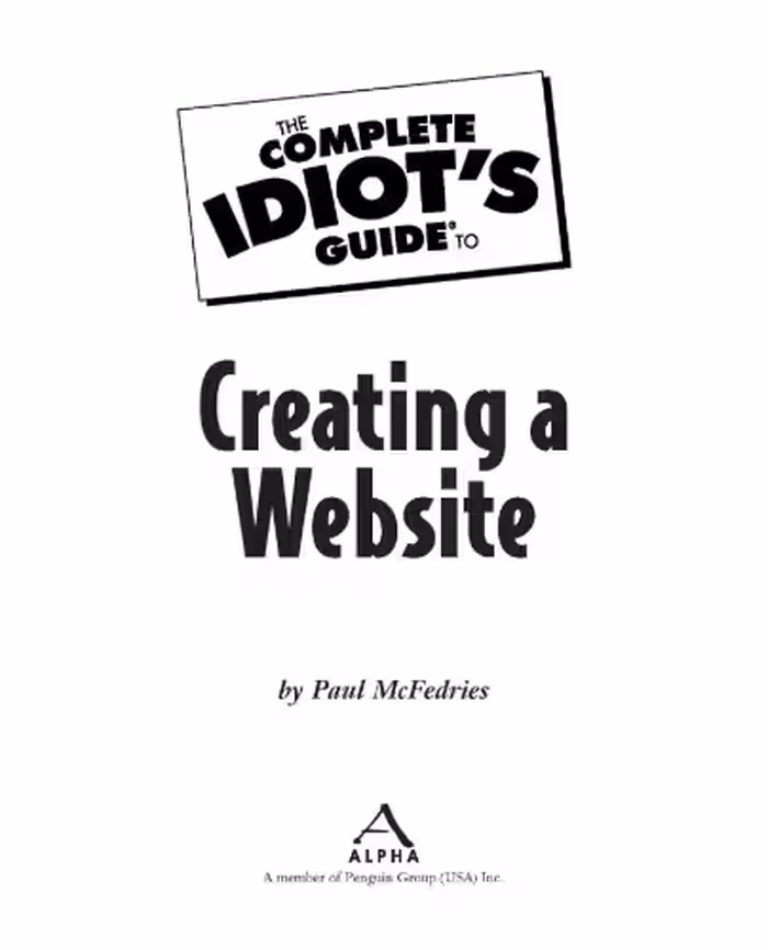 خرید و دانلود نسخه کامل کتاب The Complete Idiot's Guide to Creating a Website