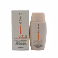 کرم ضد آفتاب رنگی ژیناژن SPF50 برای پوست چرب و مختلط 50 میلی‌لیتر | Ginagen Tinted Sunscreen For Oily Skin SPF50