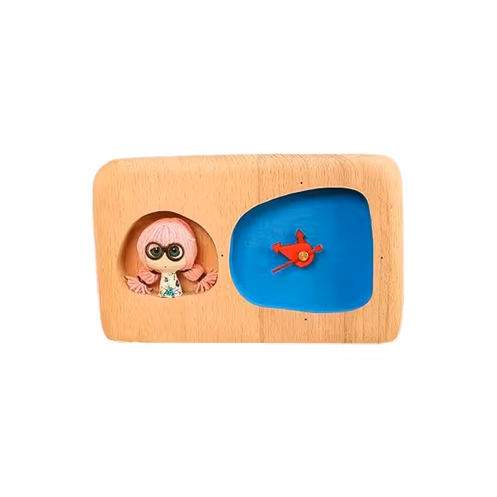 ساعت پرکار آدمک تک آبی