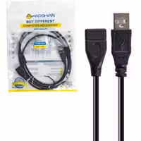 کابل افزایش طول USB 2.0 به طول 5 متر، برند ANOSHAN