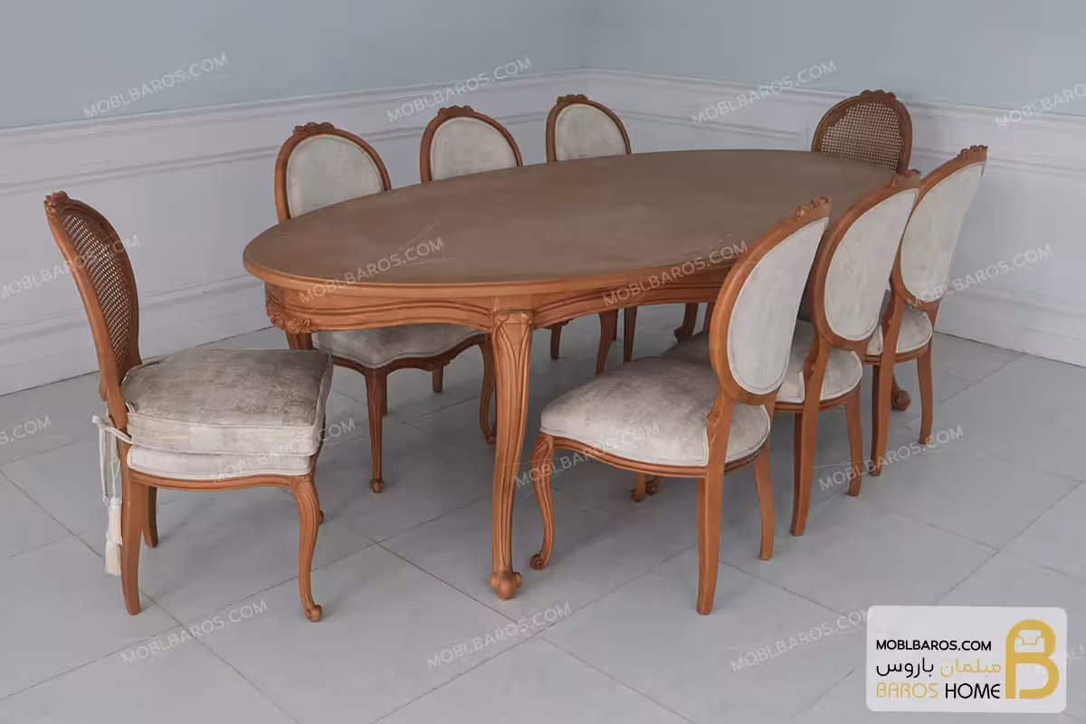 میز غذاخوری چوبی لورنزو کد 6