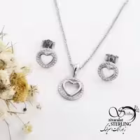 نیمست نقره دایره قلبی عیار925 کد 18141