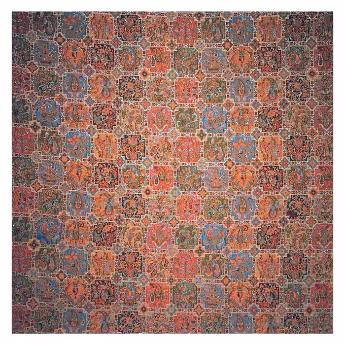 رومیزی مربع ترمه ابریشم کد TRM128