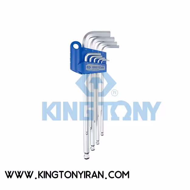 20109MR  – ست آلن بلند ميليمتر ته گرد   9 عددي  ( 10 –  1.5  )   کينگ توني