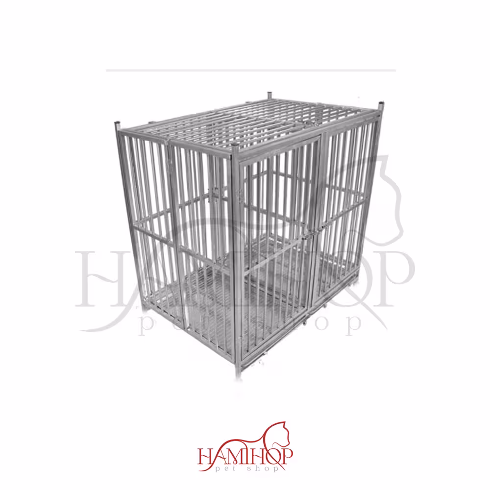 قفس پانسیونی تاشو سفید سایزM