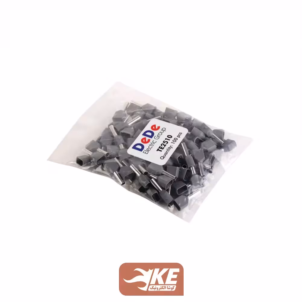 وایرشو دوبل روکشدار سایز 2.5 طوسی TE2510 بسته 100 عددی DeDe