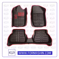 کفپوش پنج بعدی پژو 206 صندوقدار نوار قرمز مدل AM