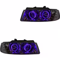 خرید چراغ جلو اسپرت سمند LX مدرن مدل حلقه 3D بنفش داخل فابریک بدون موتور دو عددی | اتوموبی