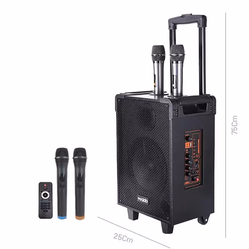 اسپیکر بی سیم قابل حمل یسیدو مدل YSW16 به همراه میکروفون و ریموت کنترل