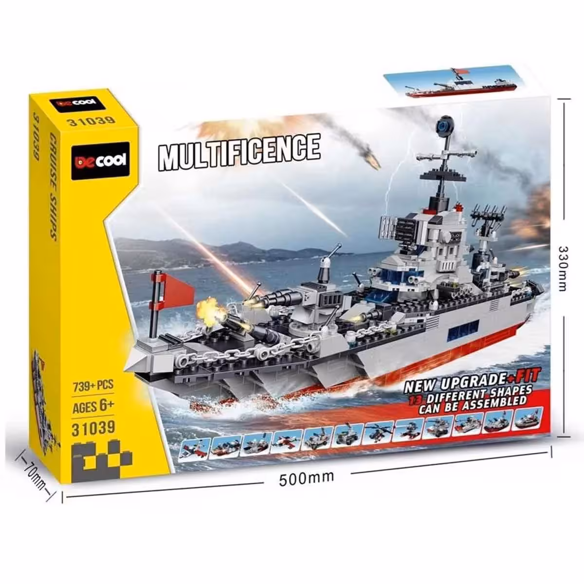ساختنی لگو ناو جنگی آرشیتکت 13 مدل برند DECOOL کد 31039