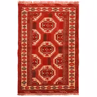 فرش دستباف قدیمی یک متری ترکمن