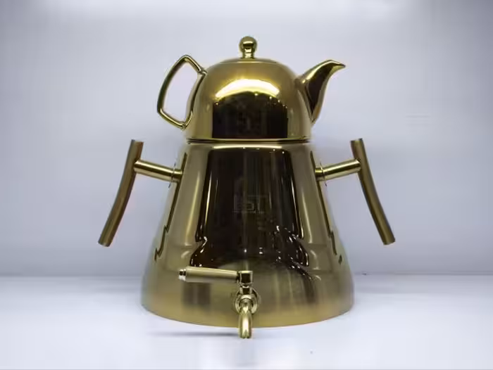 کتری و قوری کی اس تی مدل 604 طلاییC0005