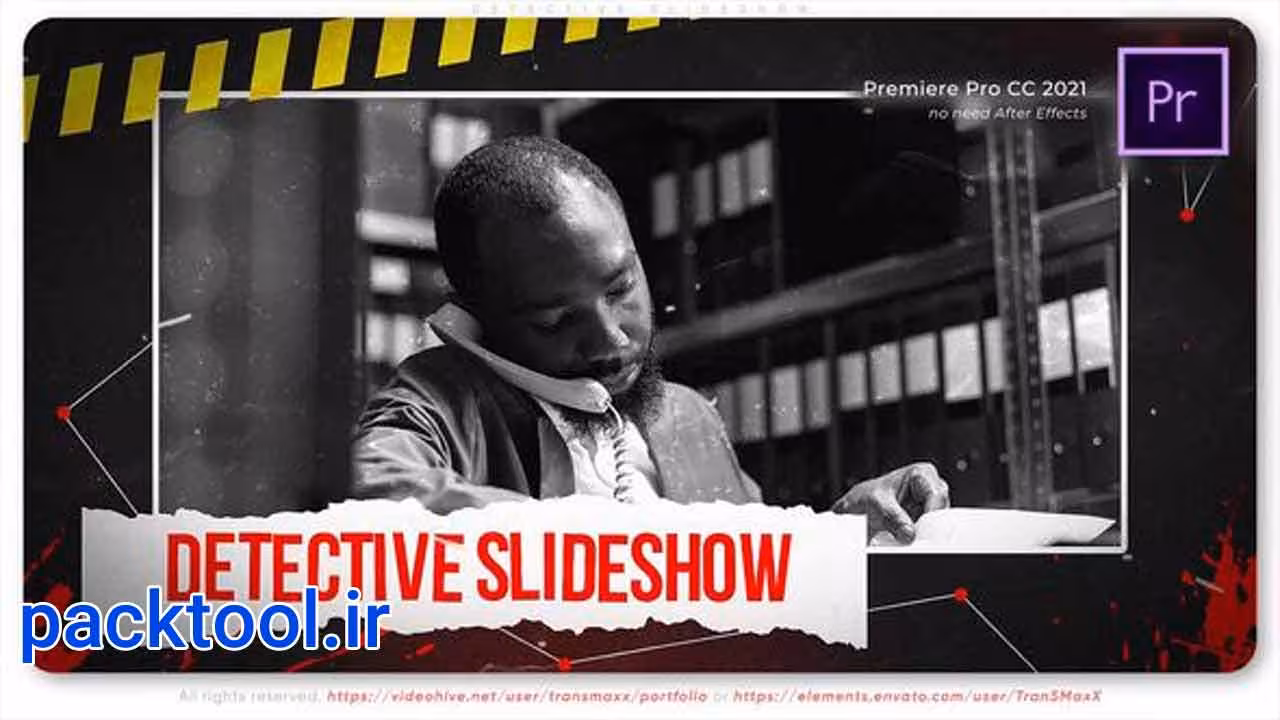 دانلود پروژه آماده پریمیر پرو اسلایدشو پلیسی و کاراگاهی Detective Slideshow - پک تول