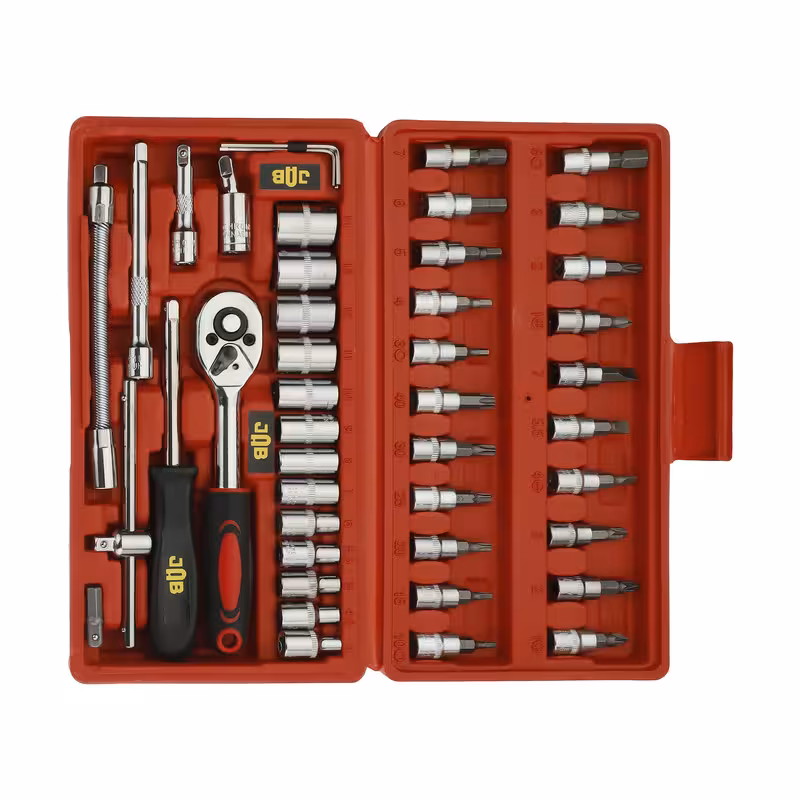 آچار و سری بکس و پیچ گوشتی جاب مدل J-10046 مجموعه 46 عددی | کالا مکس