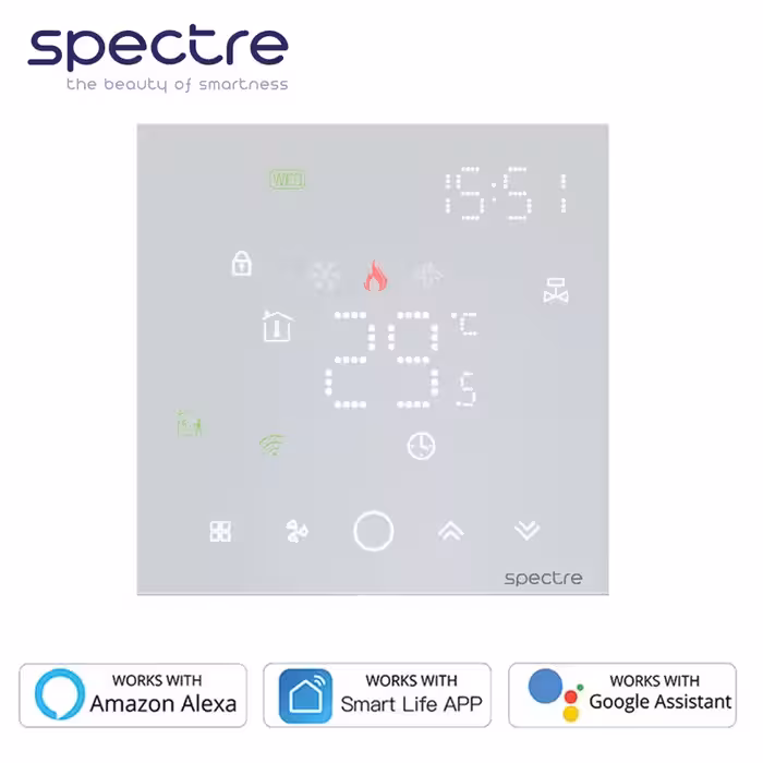 کلید ترموستات لمسی هوشمند چهار لوله اشنایدر مدل WiFi Smart TSR13