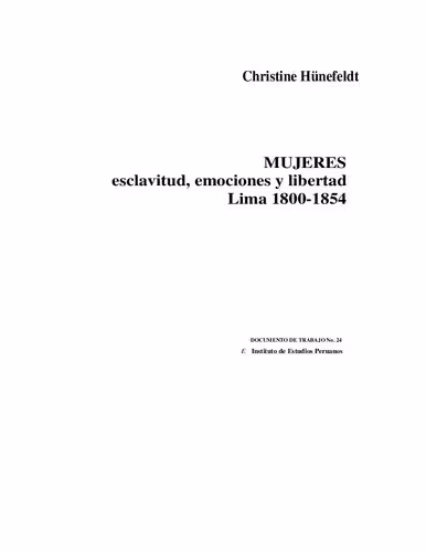 خرید و دانلود نسخه کامل کتاب MUJERES esclavitud, emociones y libertad Lima 1800-1854