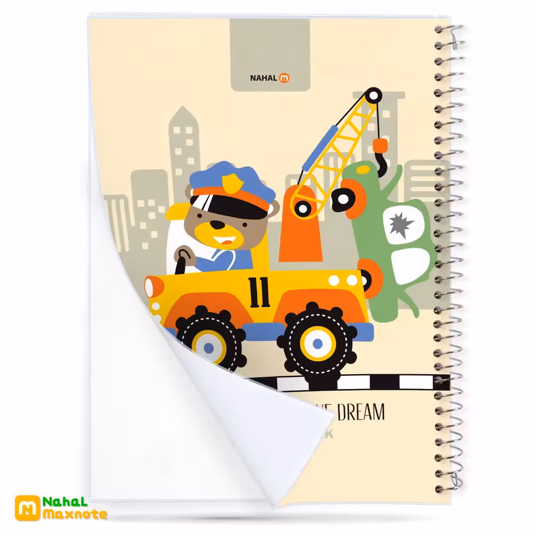 دفتر نقاشی 100 برگ سیمی طلقی کارتونی کد 3165.طرح 1