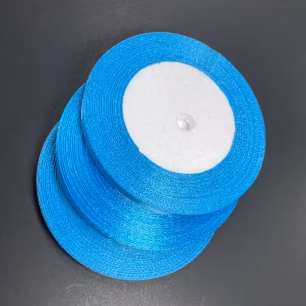 روبان نیم سانتی ساتن ( آبی )