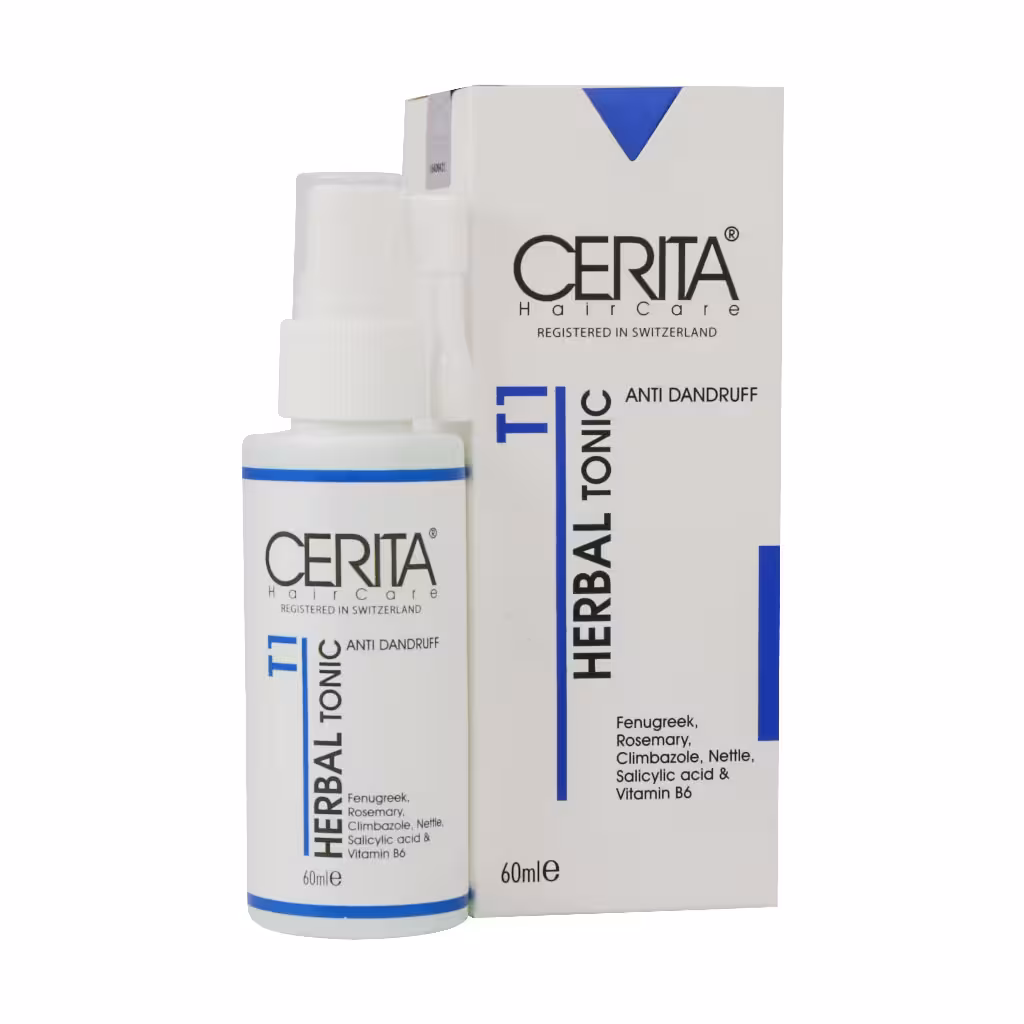 هیر تونیک گیاهی تقویت کننده و ضد شوره مو T1 سریتا 60 میلی لیتر Cerita