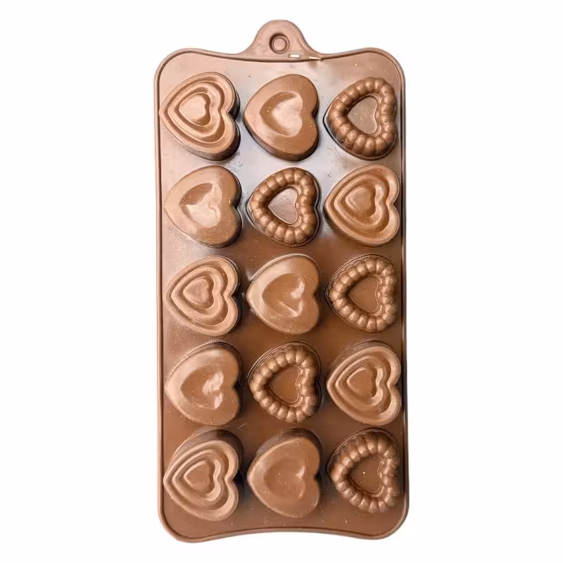 قالب سیلیکونی شکلات قلب کد یک 10 در 20 سانت